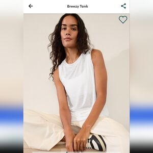 Athleta White Breezy Tank Top